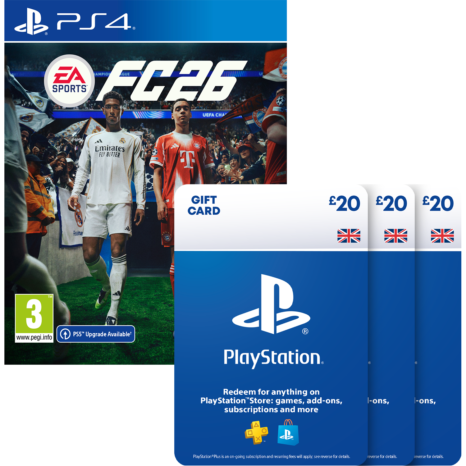 EA SPORTS FC 26 PS4 + £60 PlayStation Store Gift Card