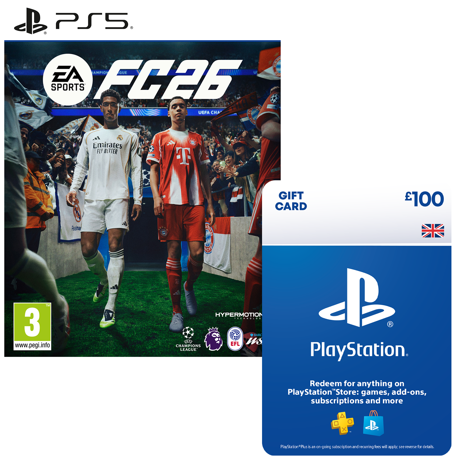 EA SPORTS FC 26 PS5 + £100 PlayStation Store Gift Card