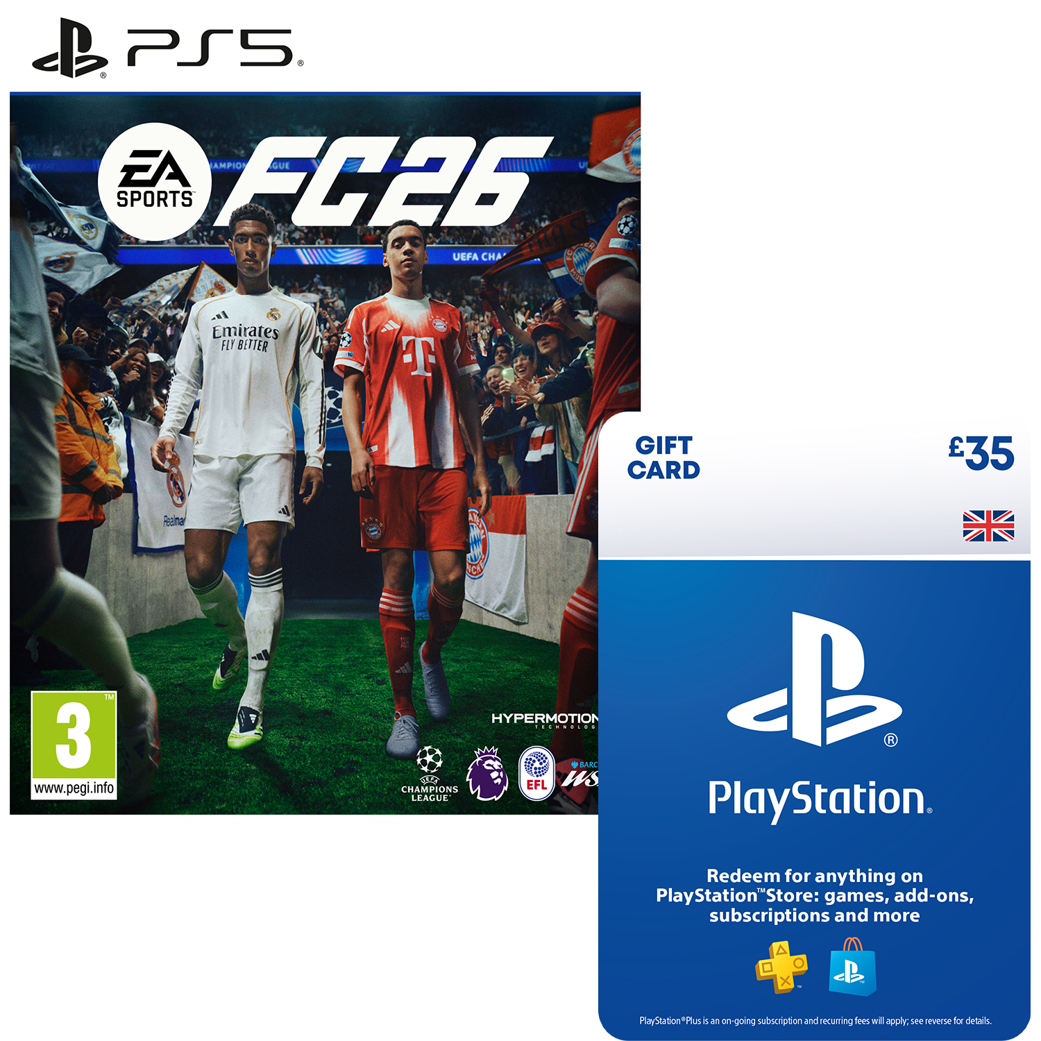 EA SPORTS FC 26 PS5 + £35 Physical PlayStation Store Gift Card