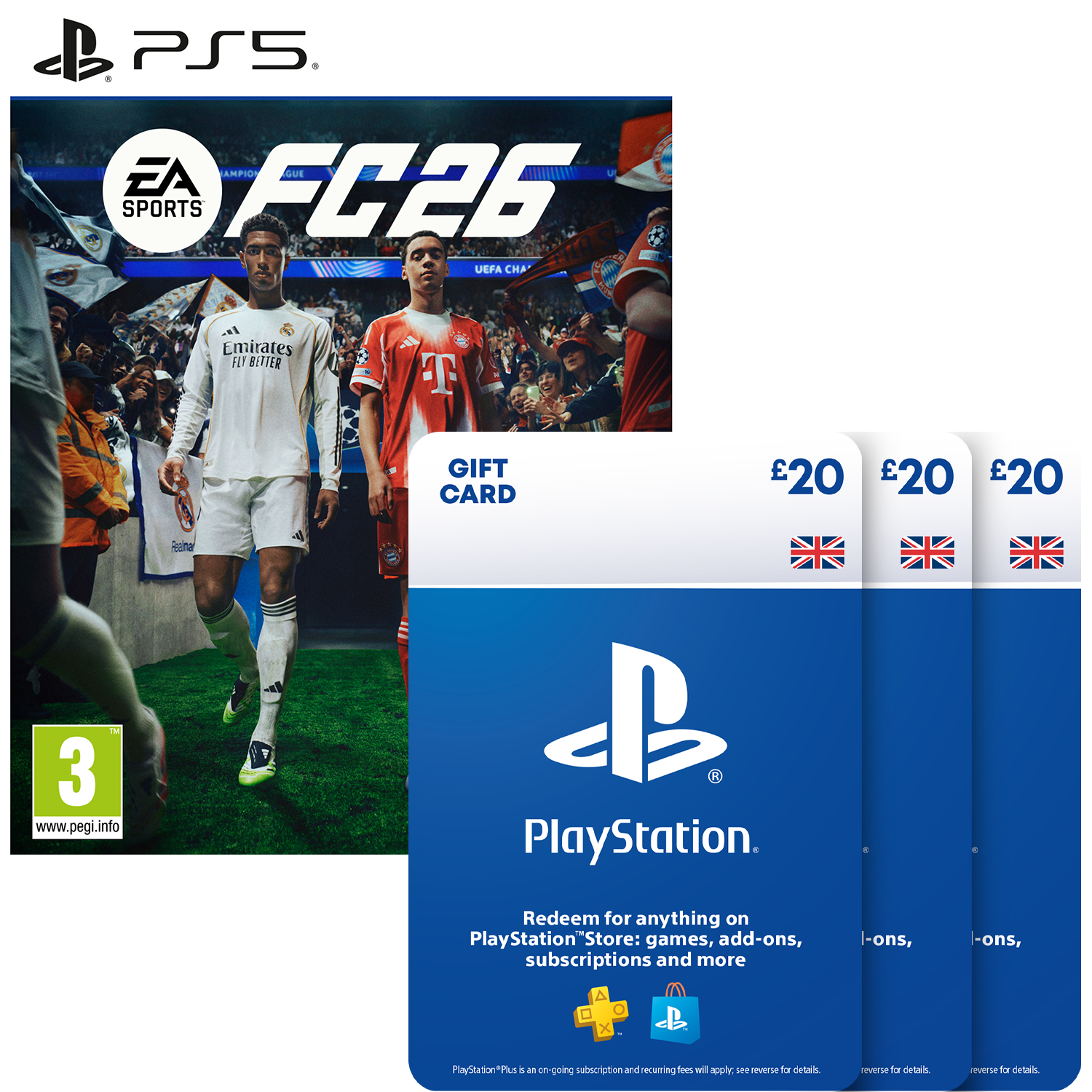 EA SPORTS FC 26 PS5 + £60 PlayStation Store Gift Card