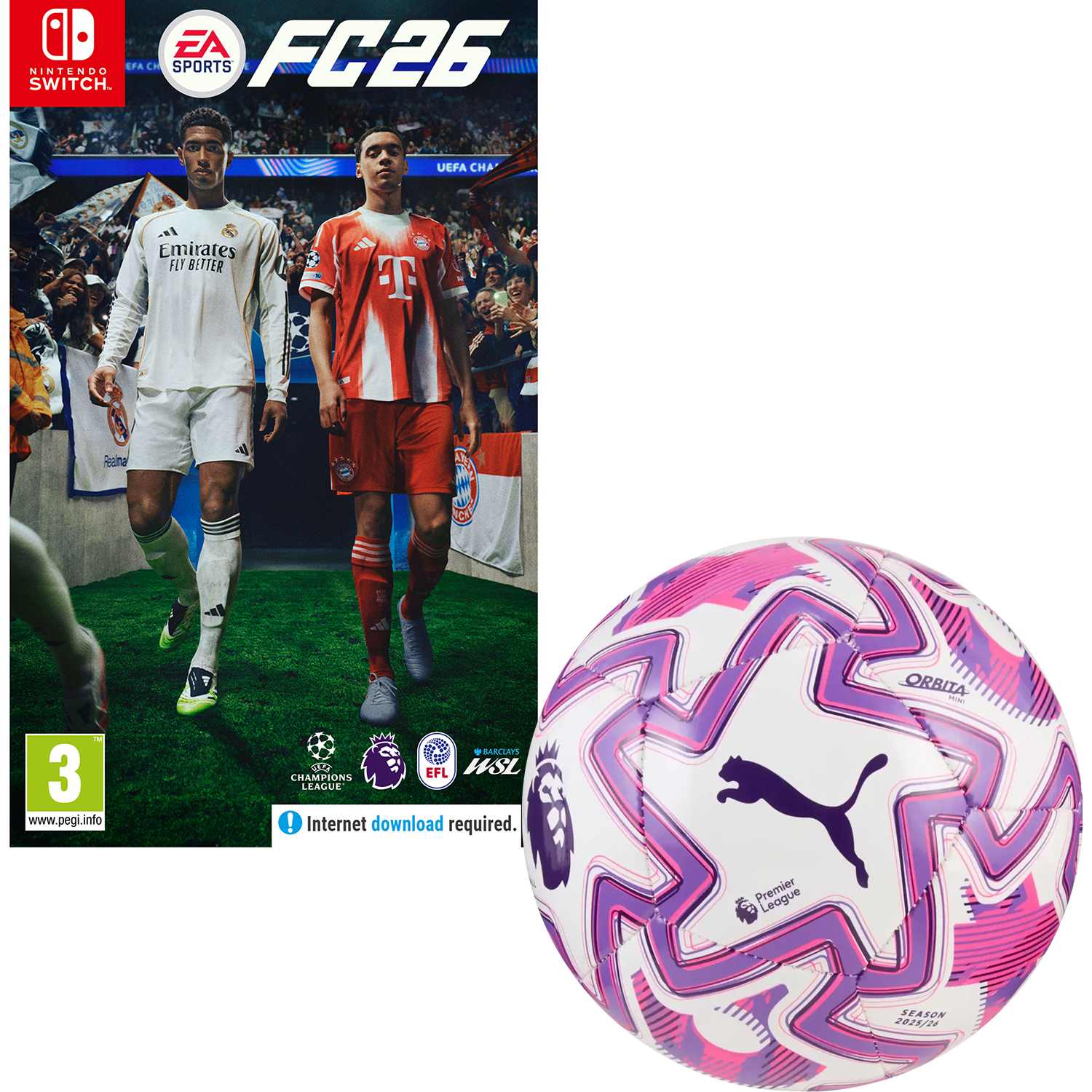 EA SPORTS FC 26 Switch + FREE Mini Premier League Football 25/26