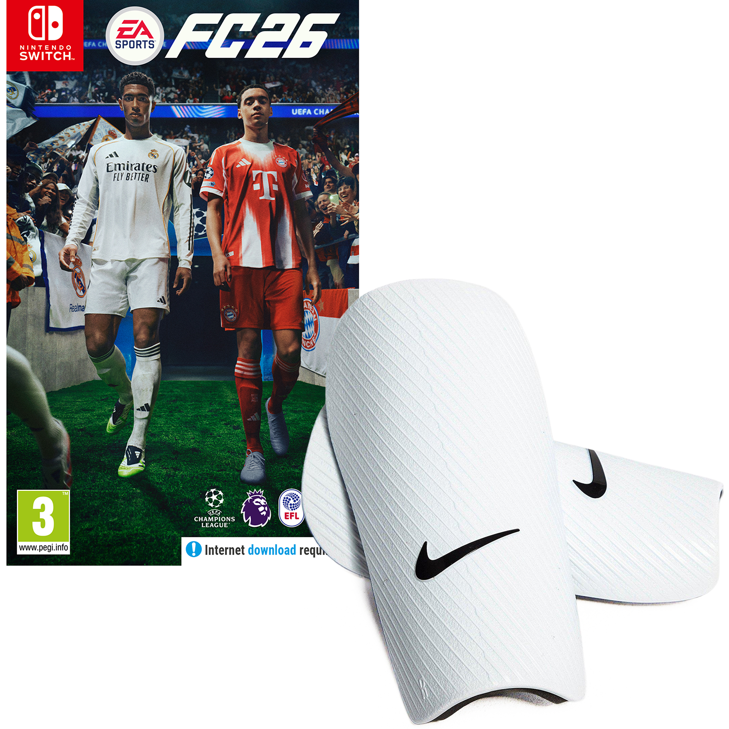 EA SPORTS FC 26 Switch + FREE Nike Shin Guards White