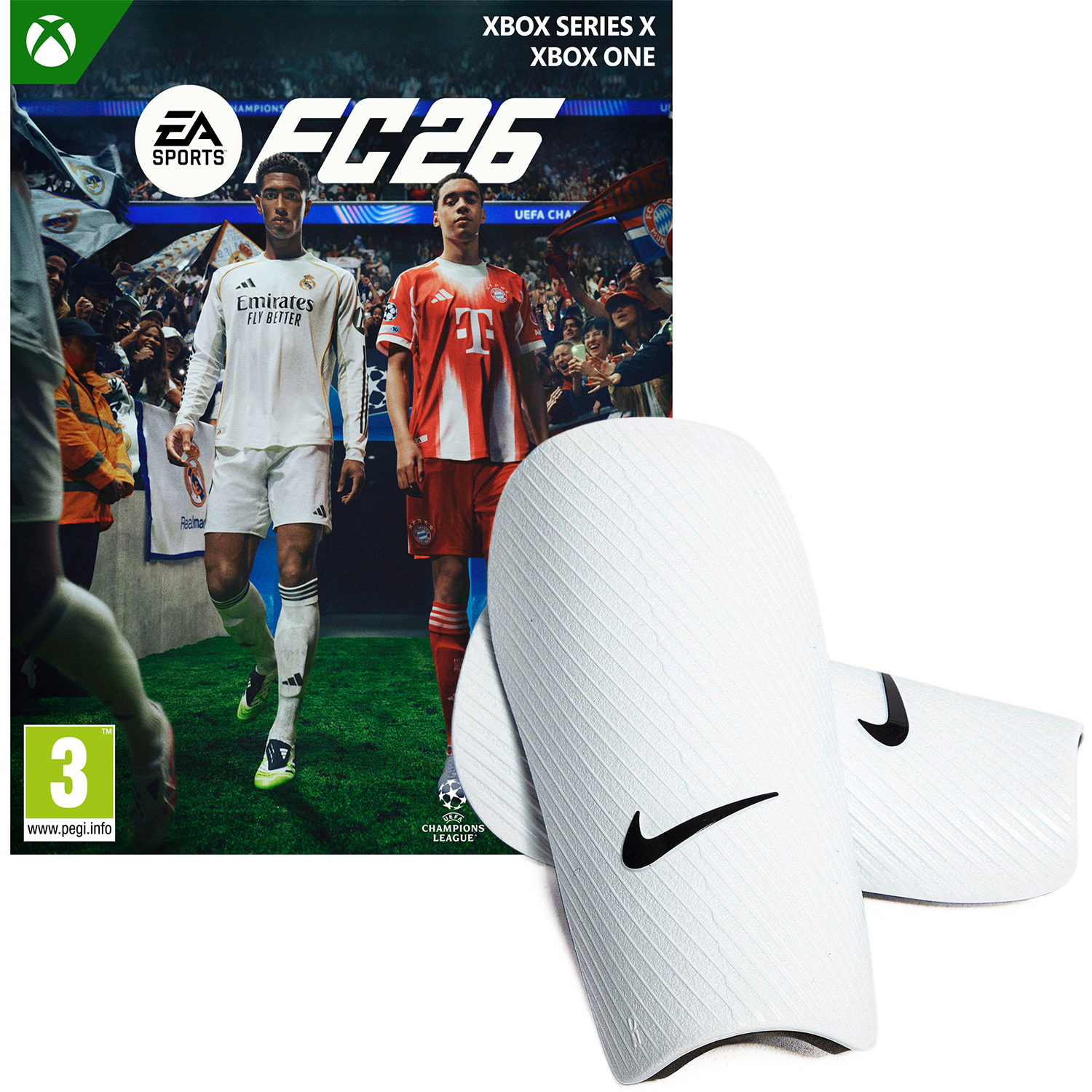 EA SPORTS FC 26 Xbox + FREE Nike Shin Guards White